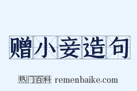 赠小妾造句是什么意思的图片